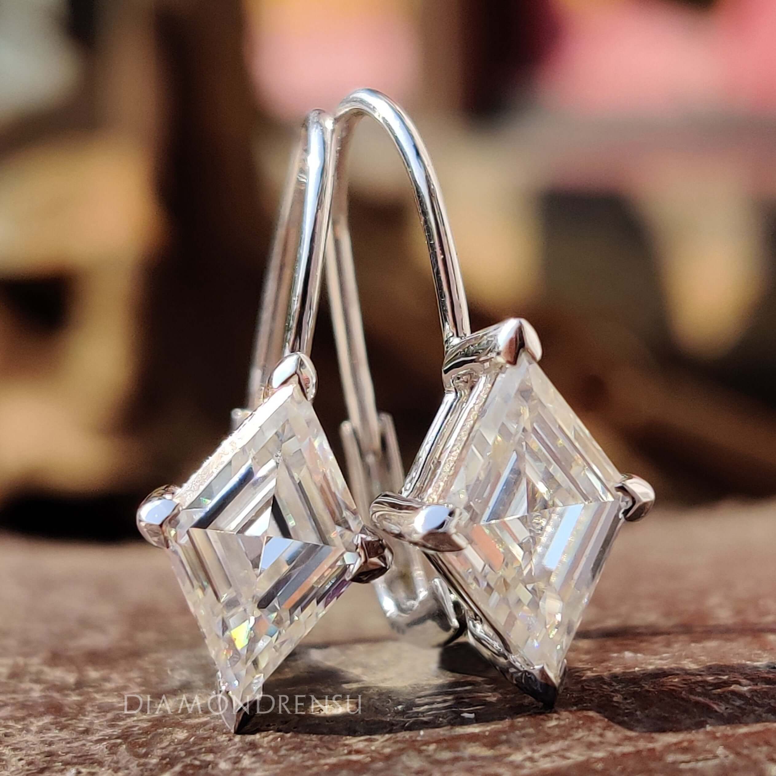 moissanite earrings - diamondrensu