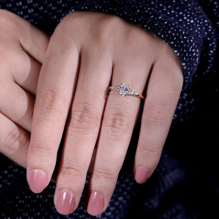 Muse engagement ring with stunning tab prongs for security.