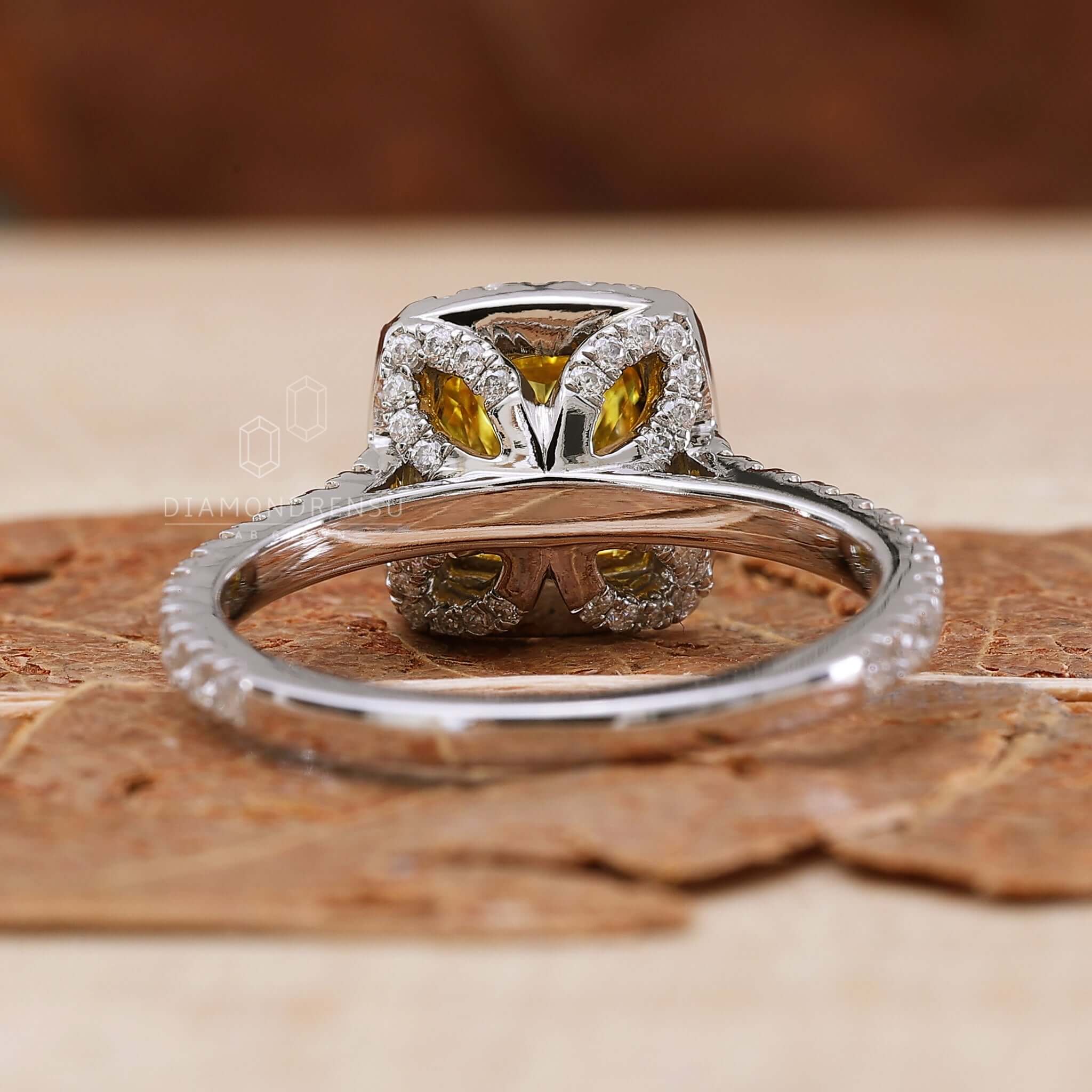 Exquisite cushion ring cut crafted for elegance and charm.