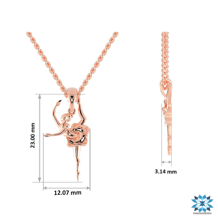 Designer pendant featuring a graceful angel motif.
