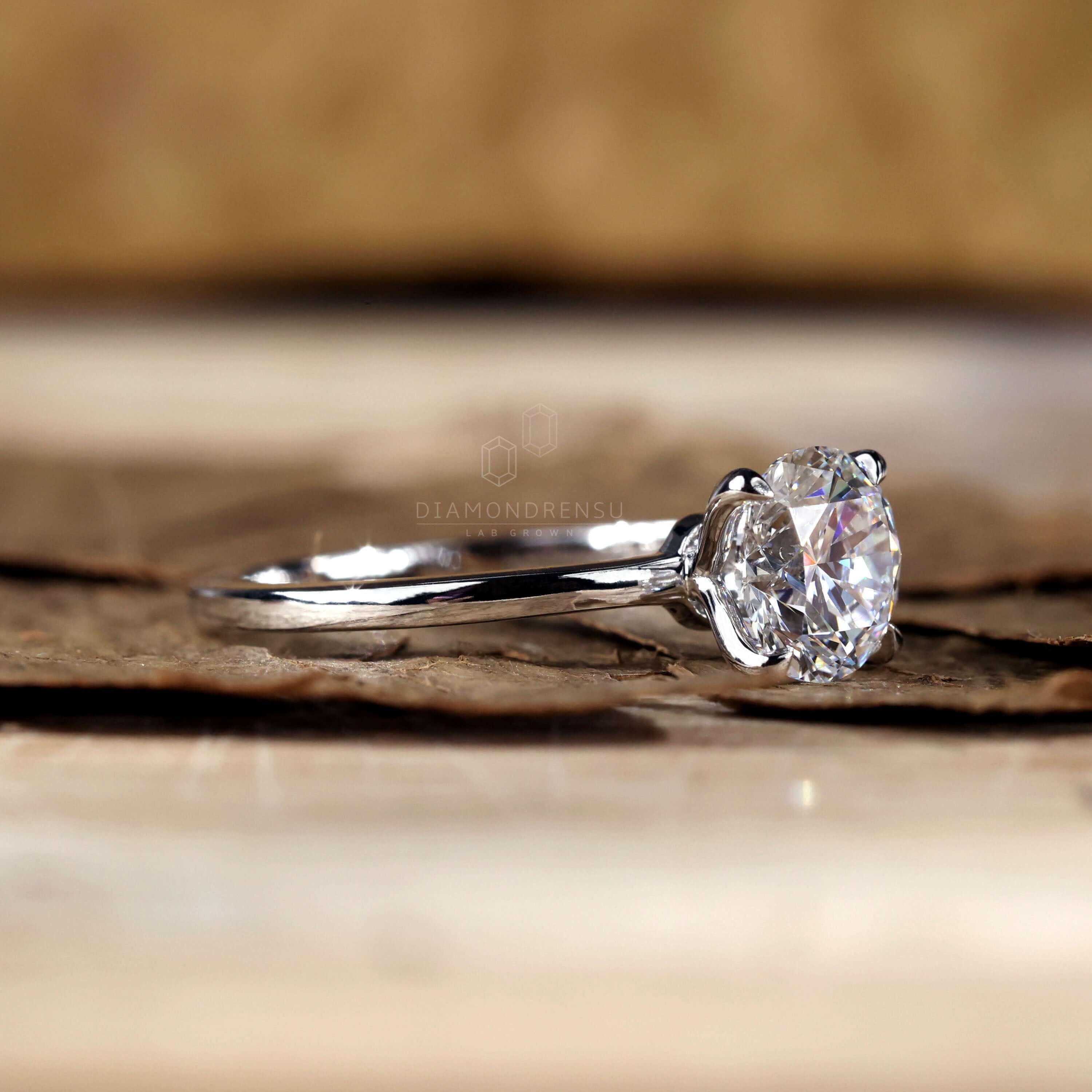 Handmade jewellery with a 1 carat solitaire diamond setting
