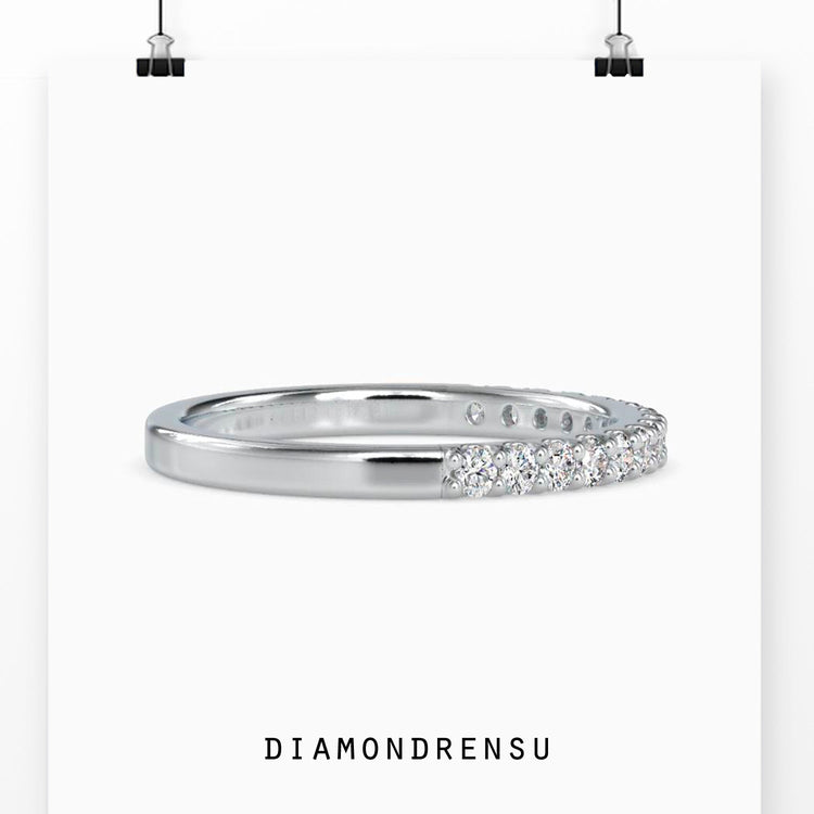 gold wedding band with comfort design 