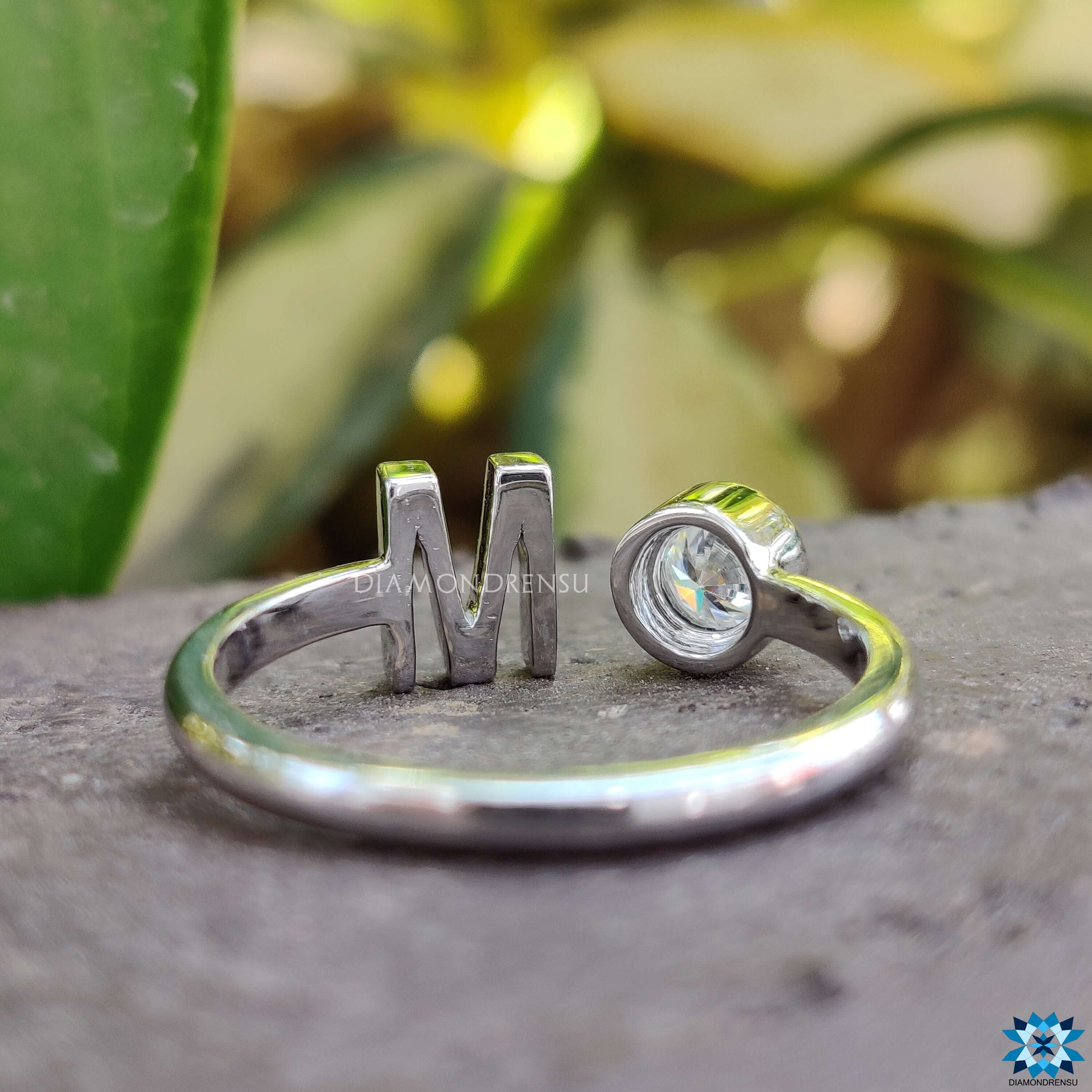 Beautiful alphabet ring, designed for a meaningful statement.
