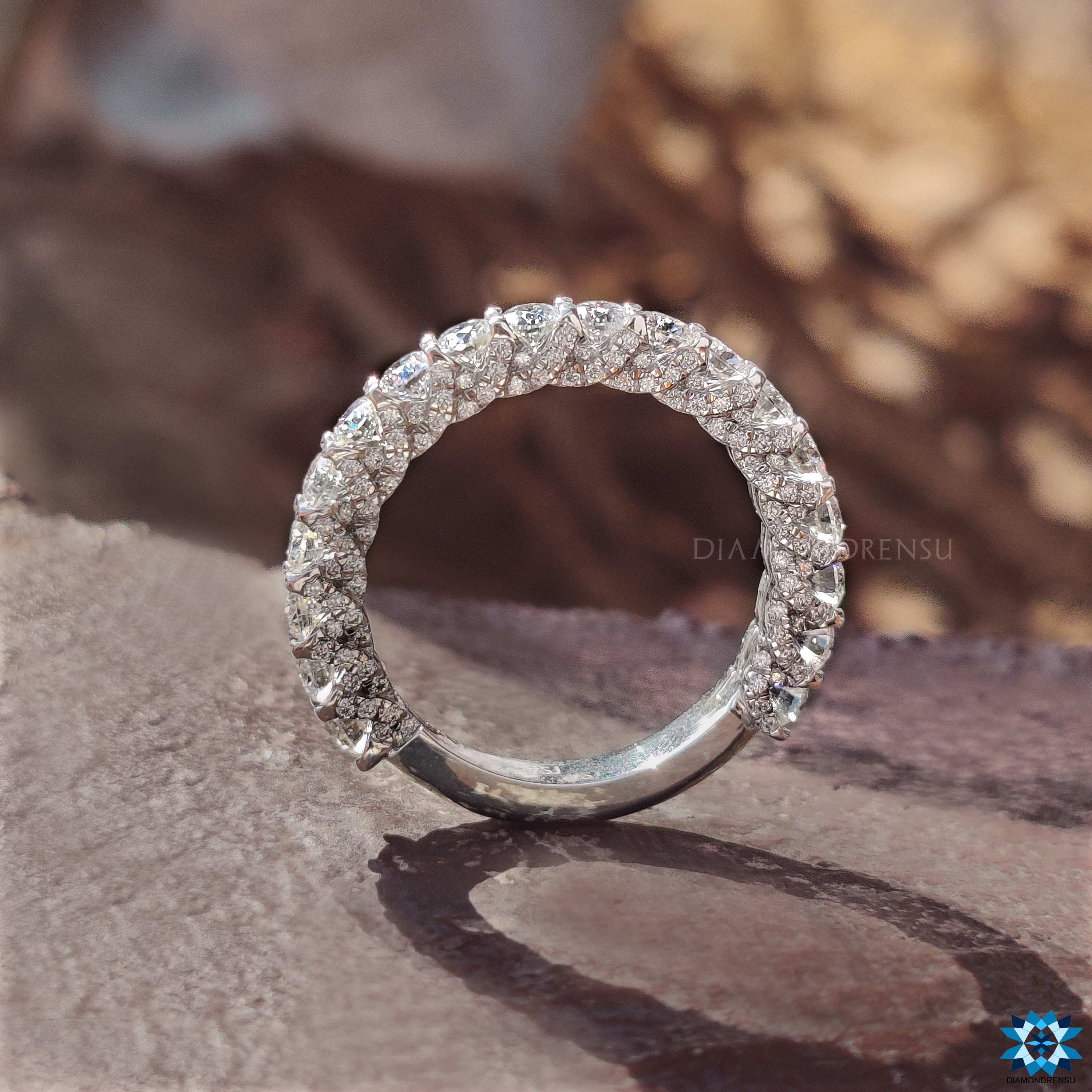 moissanite wedding band - diamondrensu