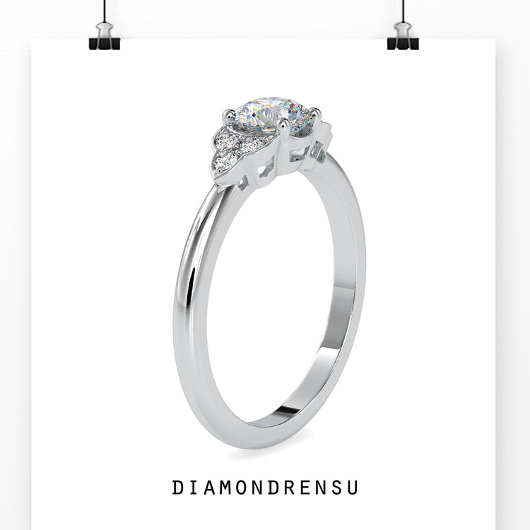 Muse style seven stone ring with lab grown round diamonds.
