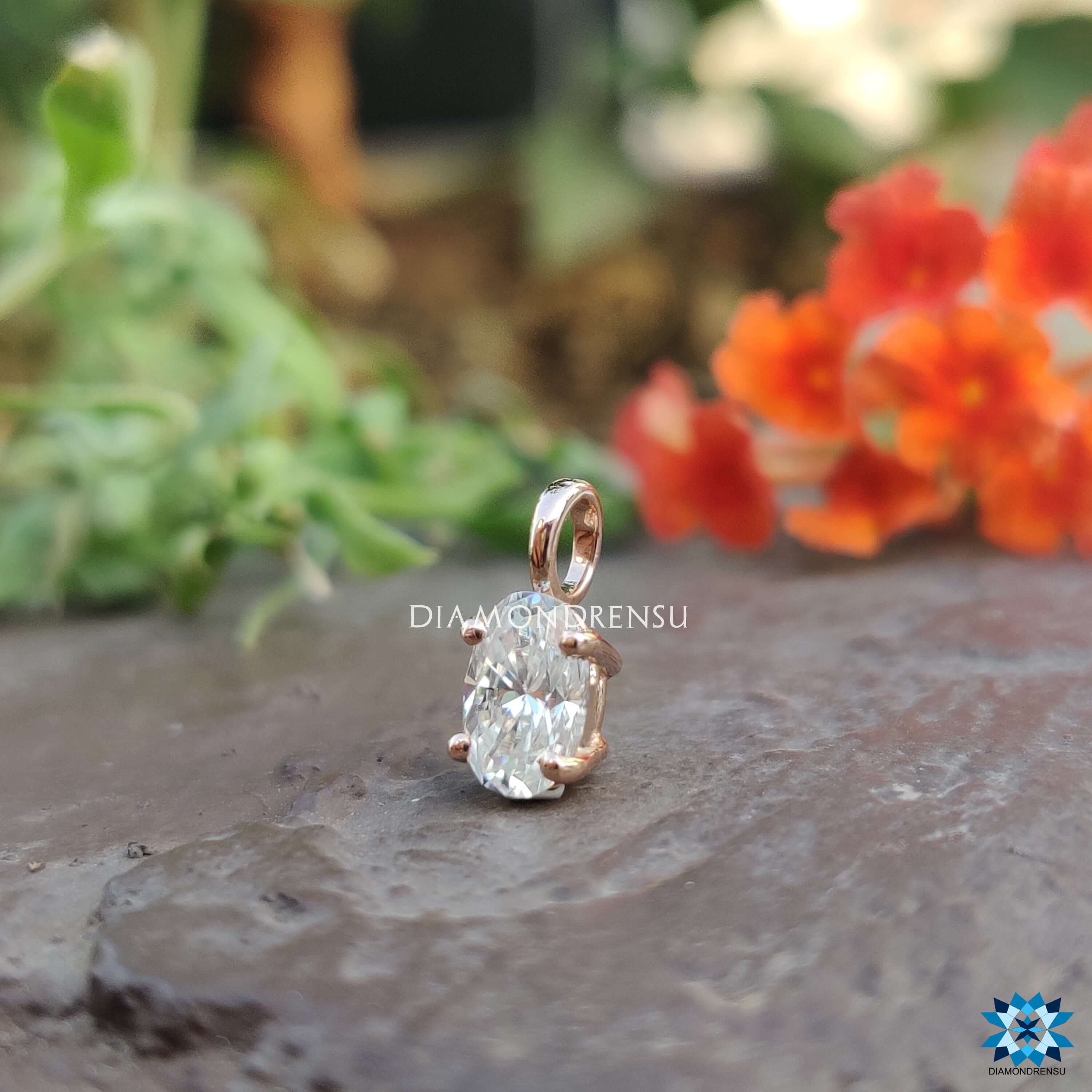 rose gold wedding pendant - diamondrensu