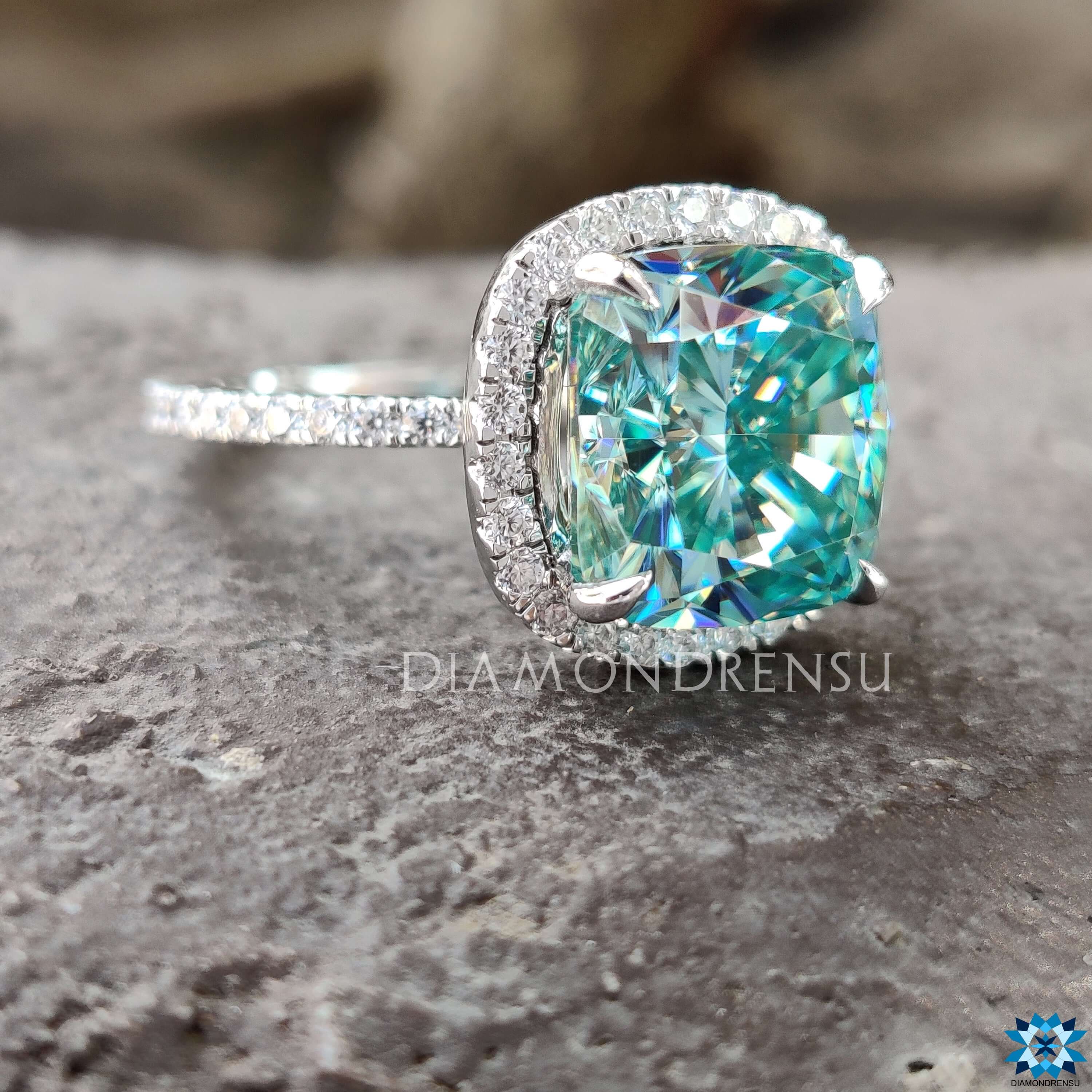 custom moissanite engagement ring - diamondrensu