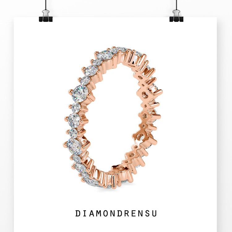 Lab grown diamond band designed for full eternity coverage.
