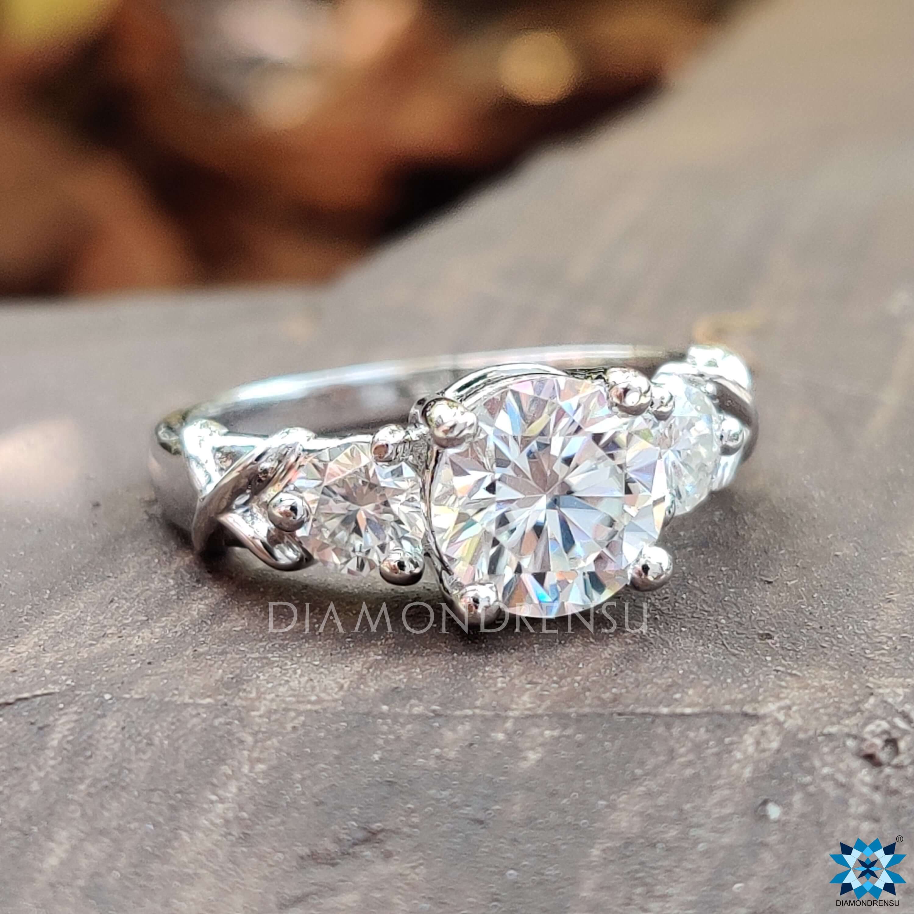 Buy Engagement Ring with Stunning Moissanite.