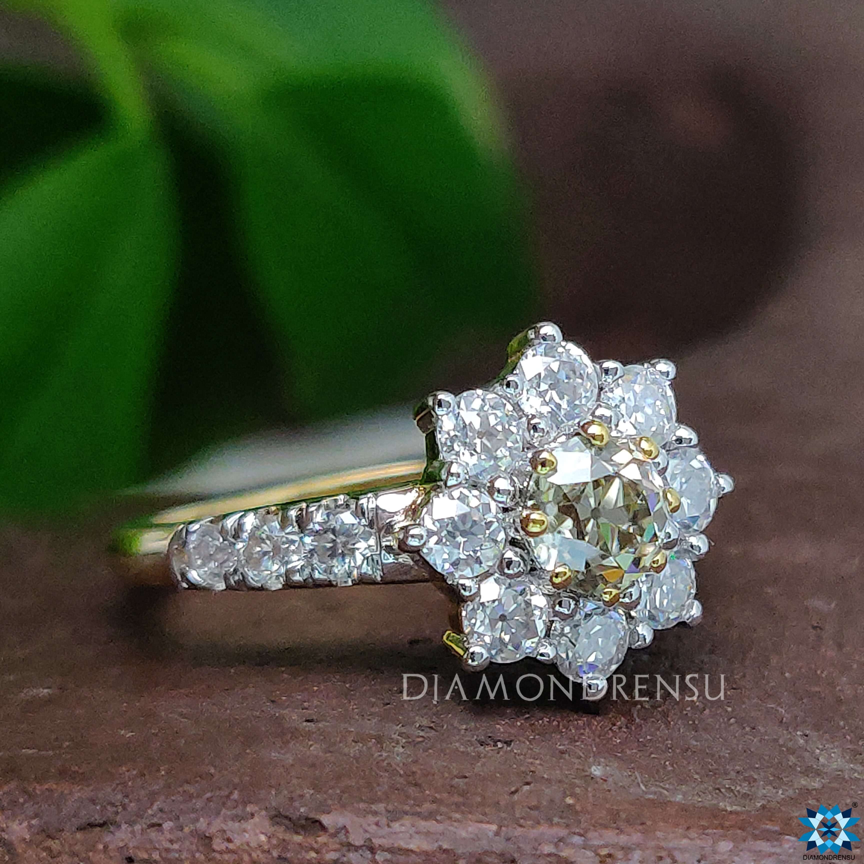 Old European Cut Moissanite Ring for Vintage Charm.