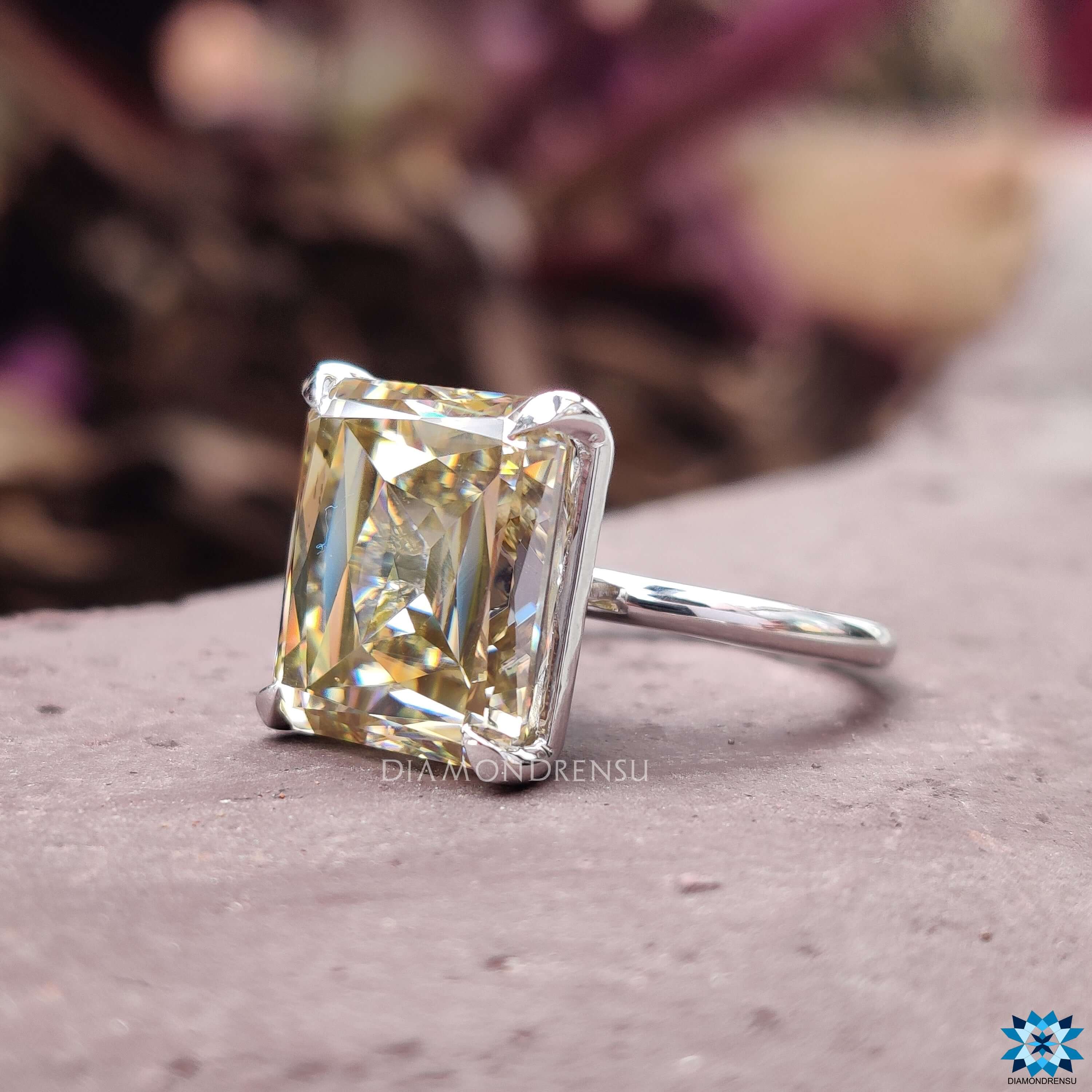 White Gold Moissanite Ring for timeless elegance.