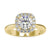 Round Halo Engagement Ring with a stunning cushion shape halo for extra sparkle.