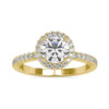 Hidden Halo Engagement Ring with a delicate design.