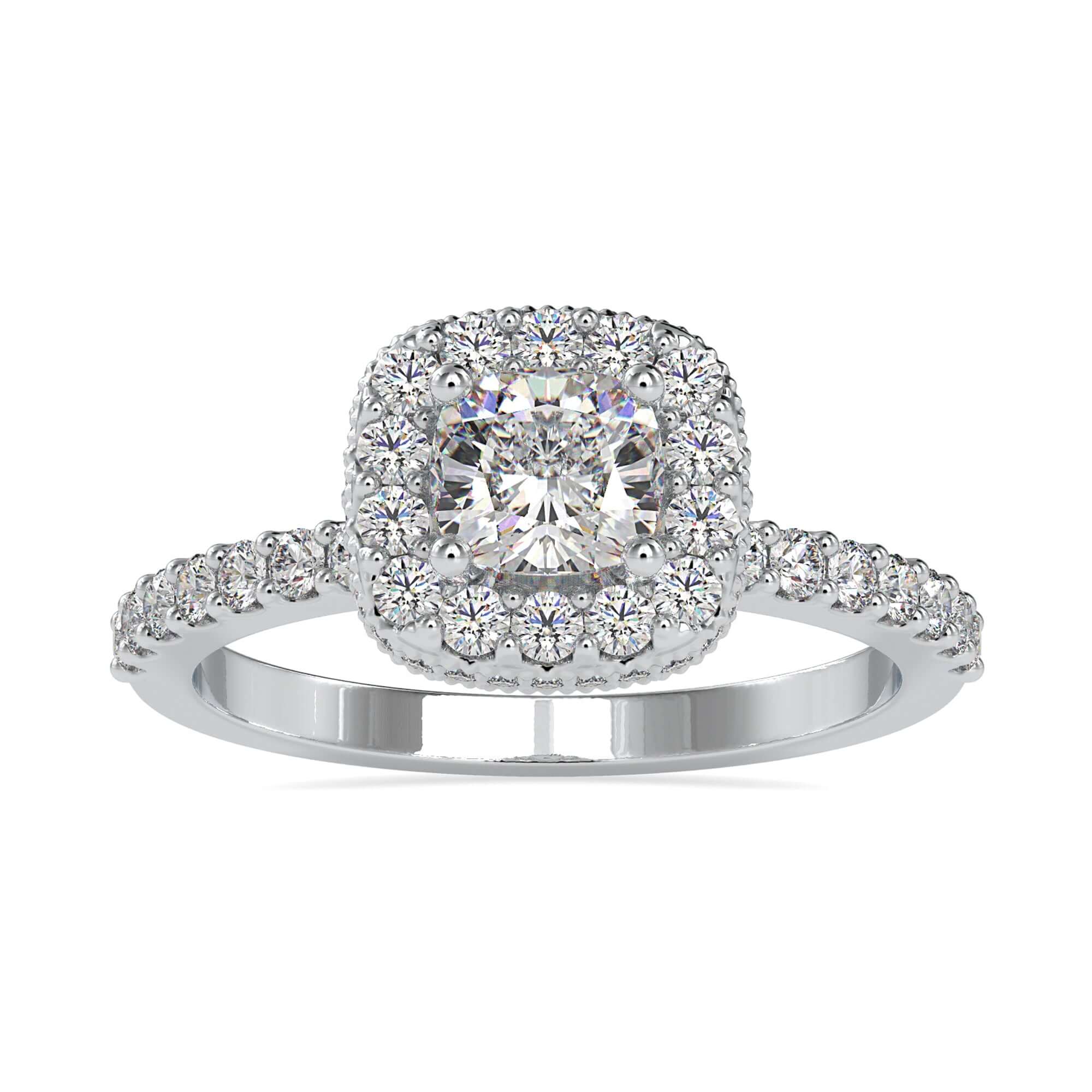 white gold engagement ring - diamondrensu