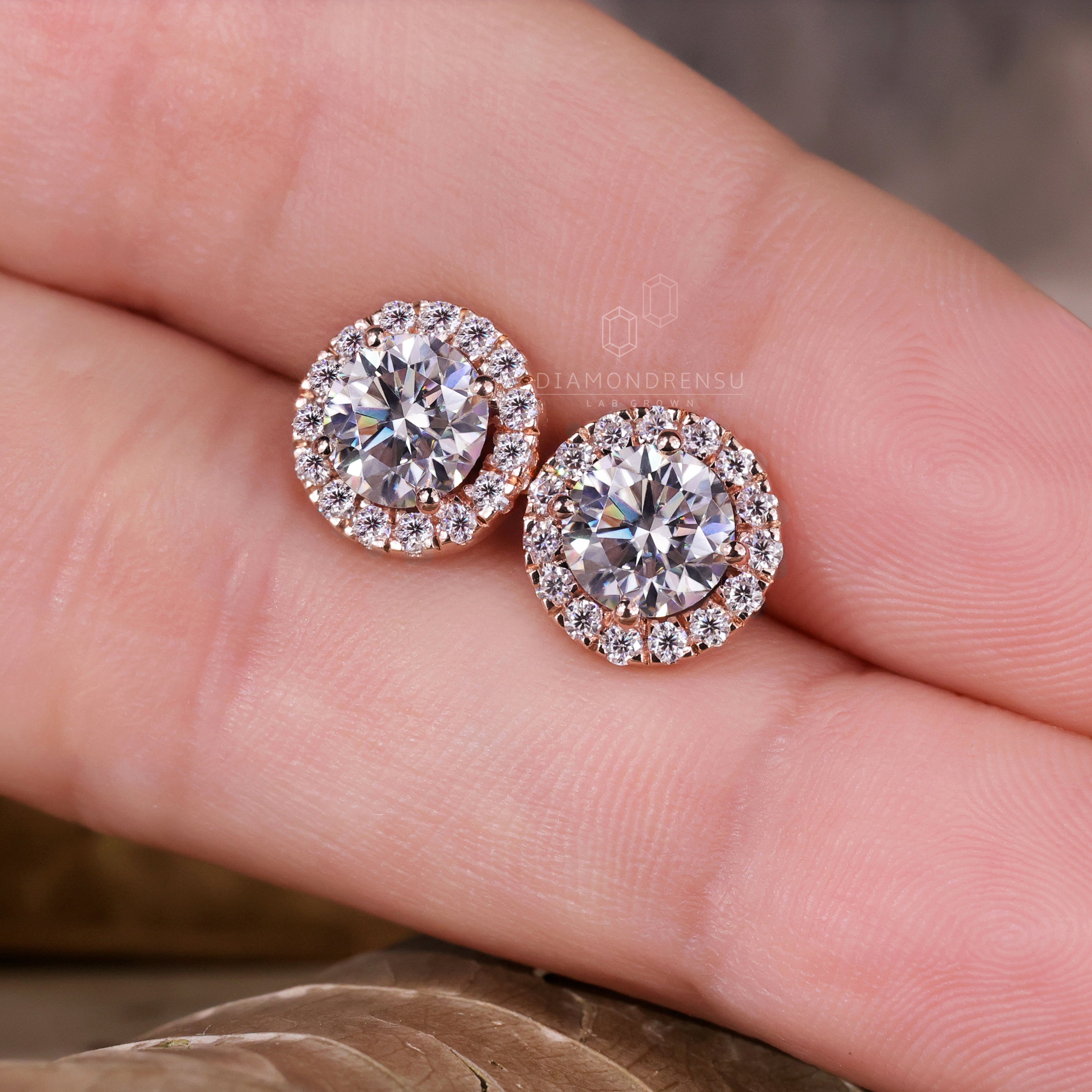 lab grown diamond studs - diamondrensu