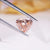 heart shape pink color lab grown diamond