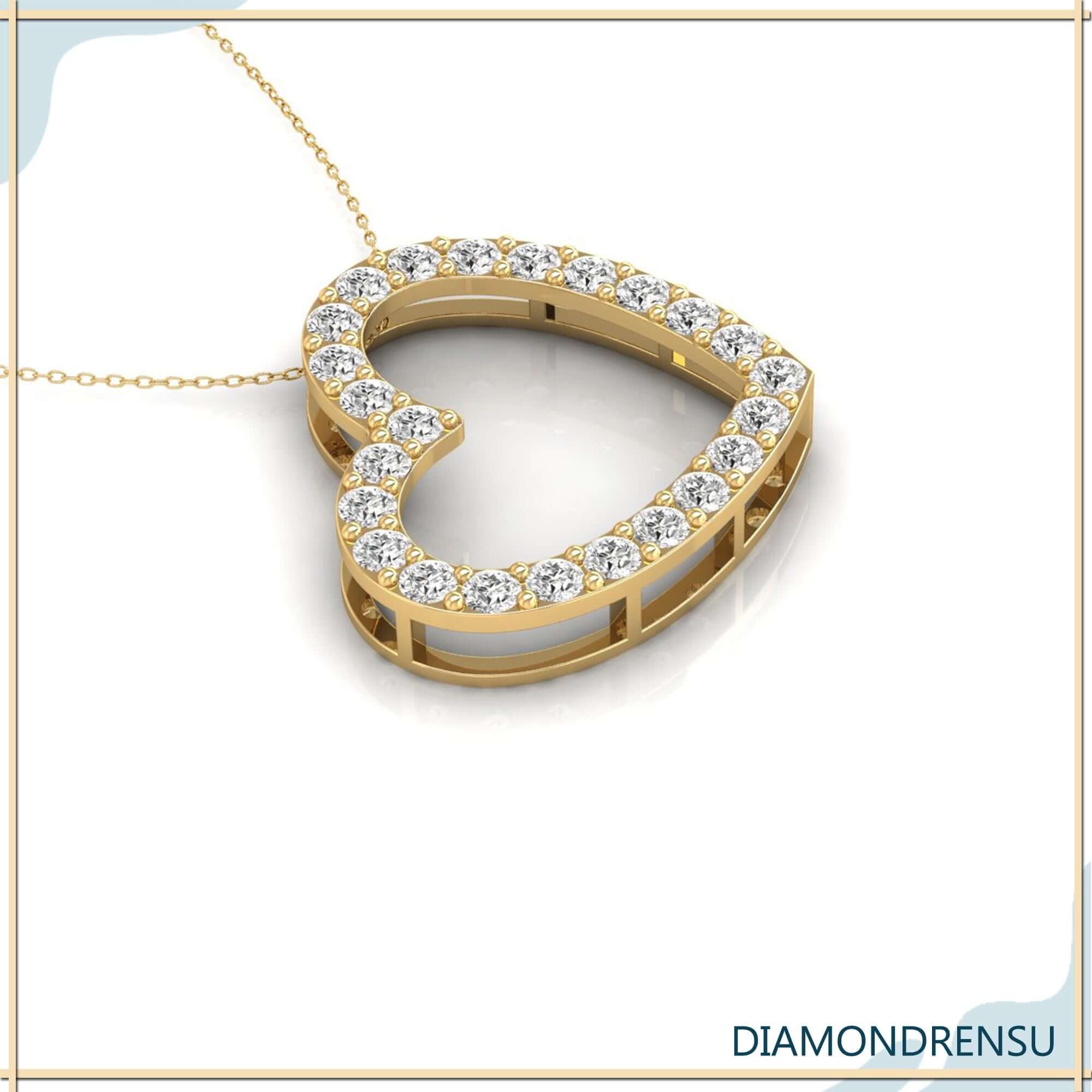 moissanite pendant set - diamondrensu