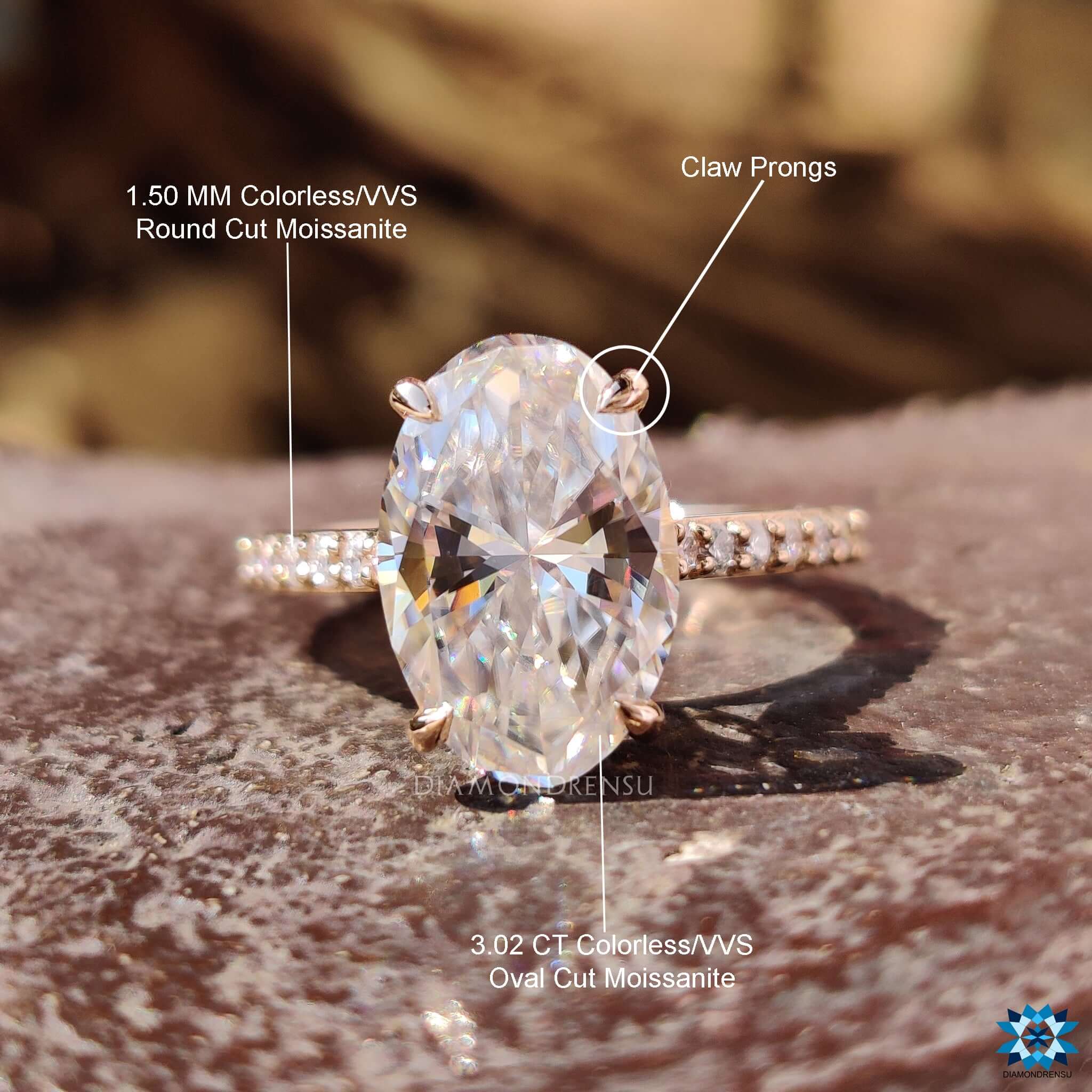 moissanite engagement ring - diamondrensu