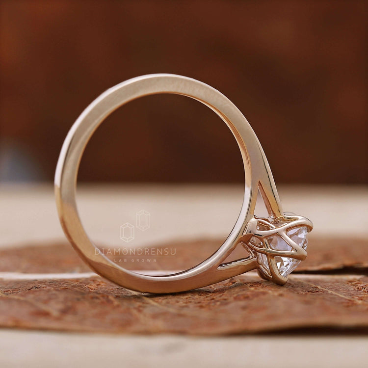 White gold engagement ring showcasing a classic 6 prong engagement ring design
