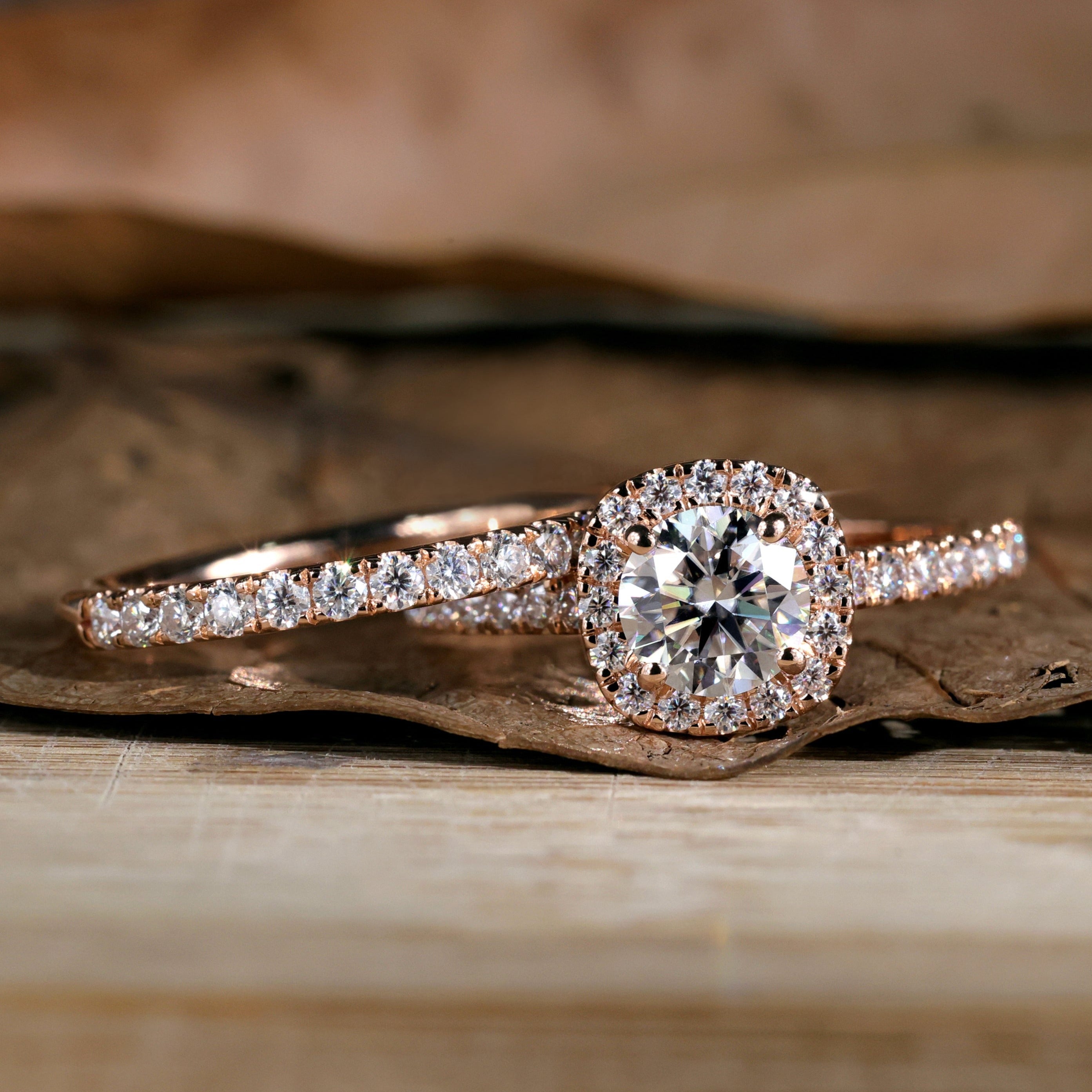 Lab Created Diamond Bridal Set | Eco Friendly Diamond Wedding Ring Set Lab Created Diamond Bridal Set | Eco Friendly Diamond Wedding Ring Set