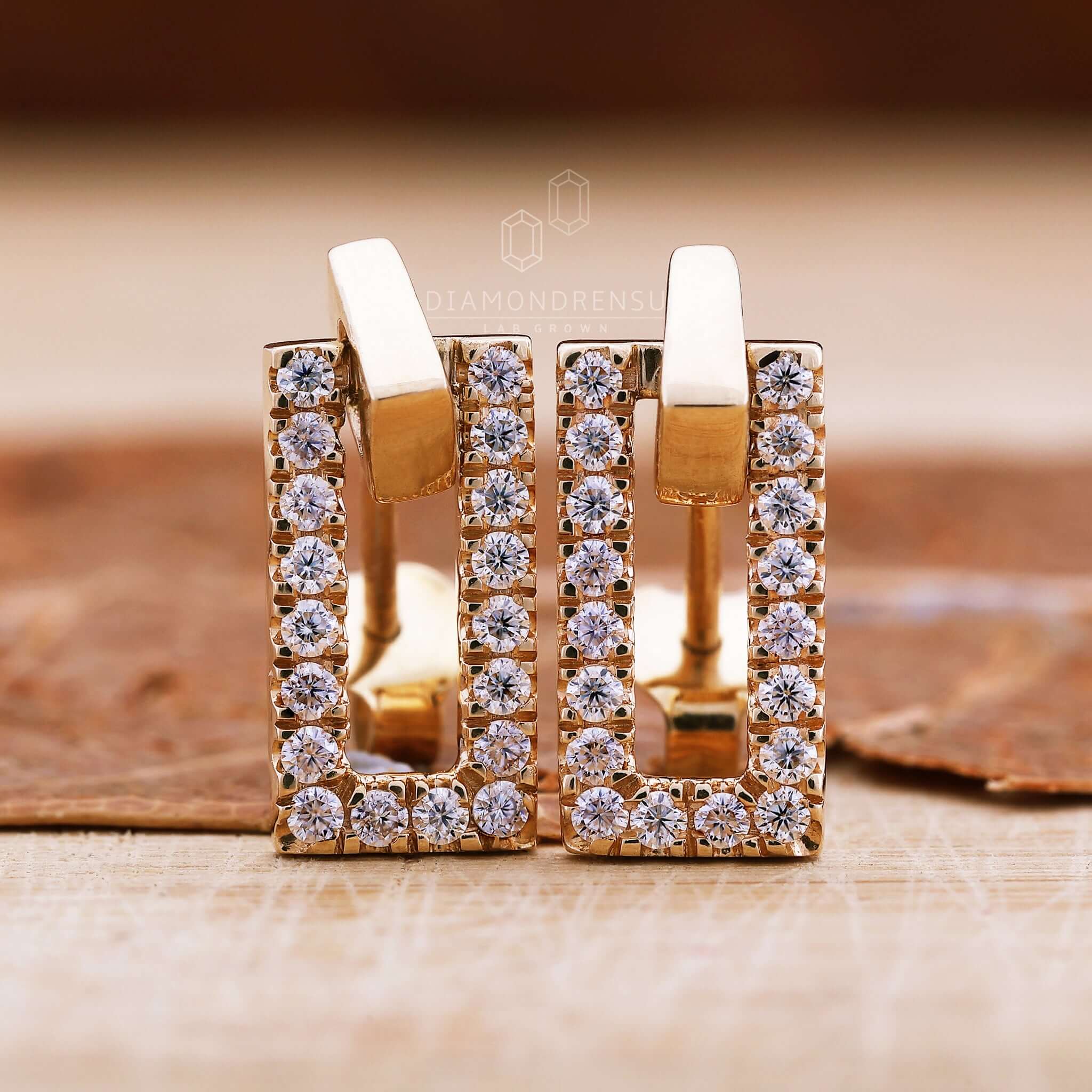 lab created diamond earrings