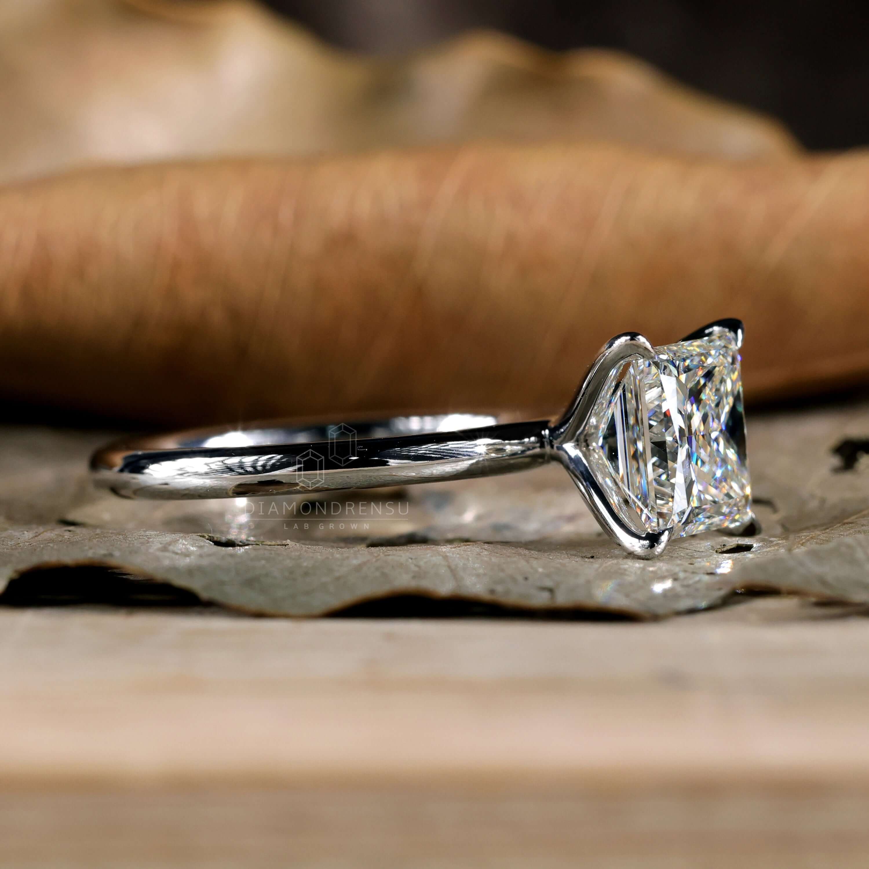 Princess cut diamond engagement ring crafted for elegance
