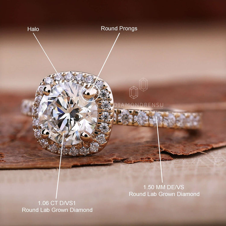 Gold Pave Ring crafted for elegance and charm.