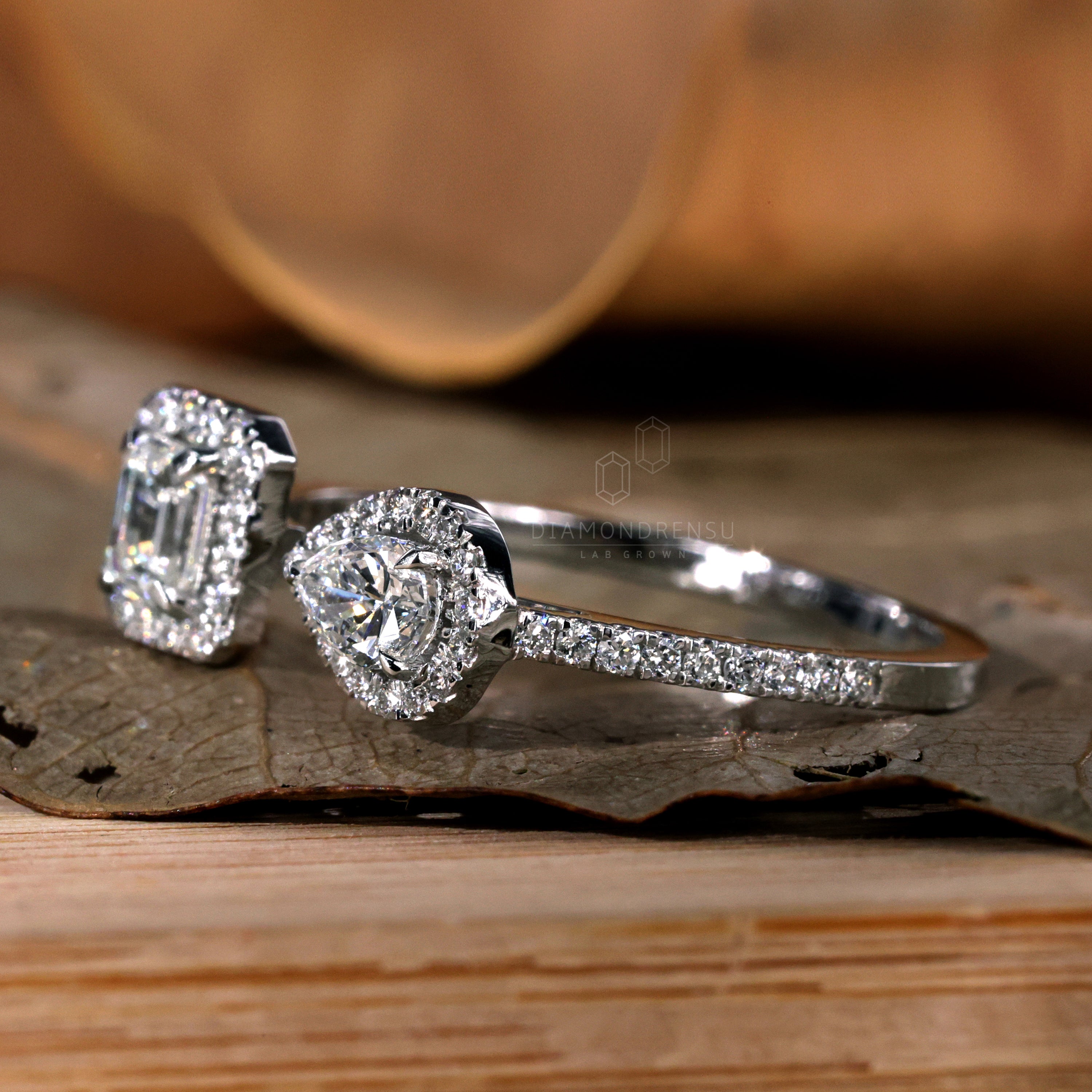 2 stone engagement ring with brilliant sparkle and style.