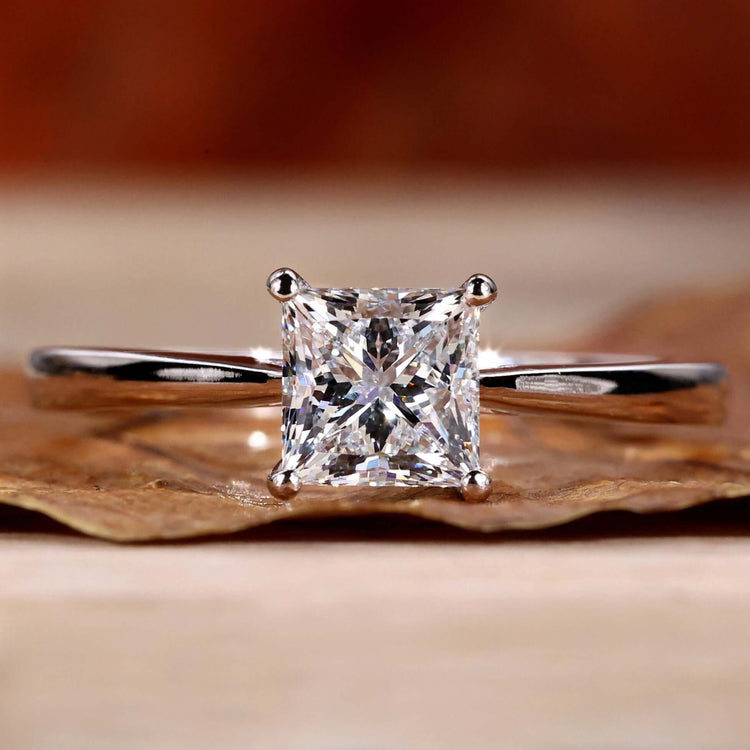 Solitaire Engagement Ring in a sleek and timeless design.