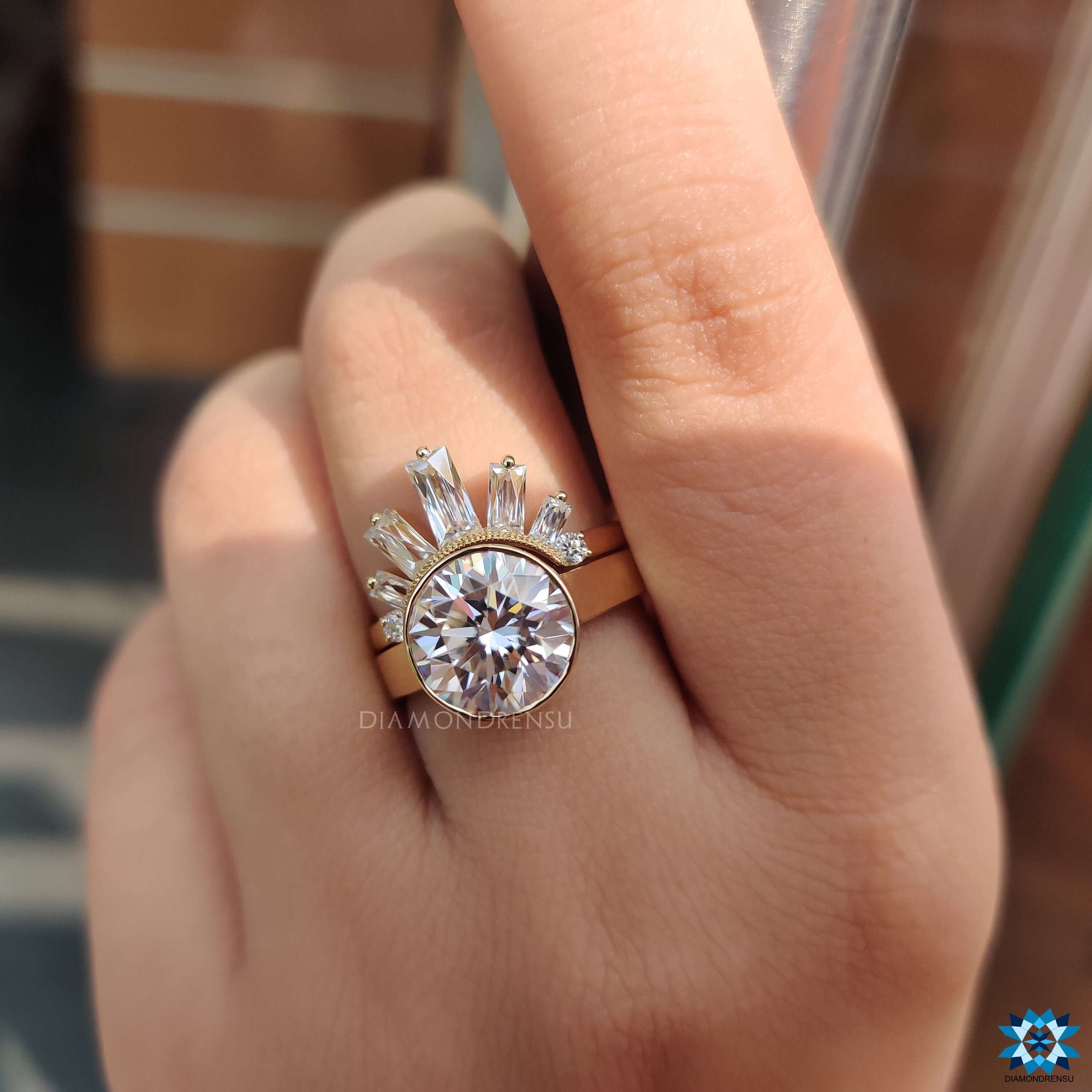 moissanite engagement rings - diamondrensu