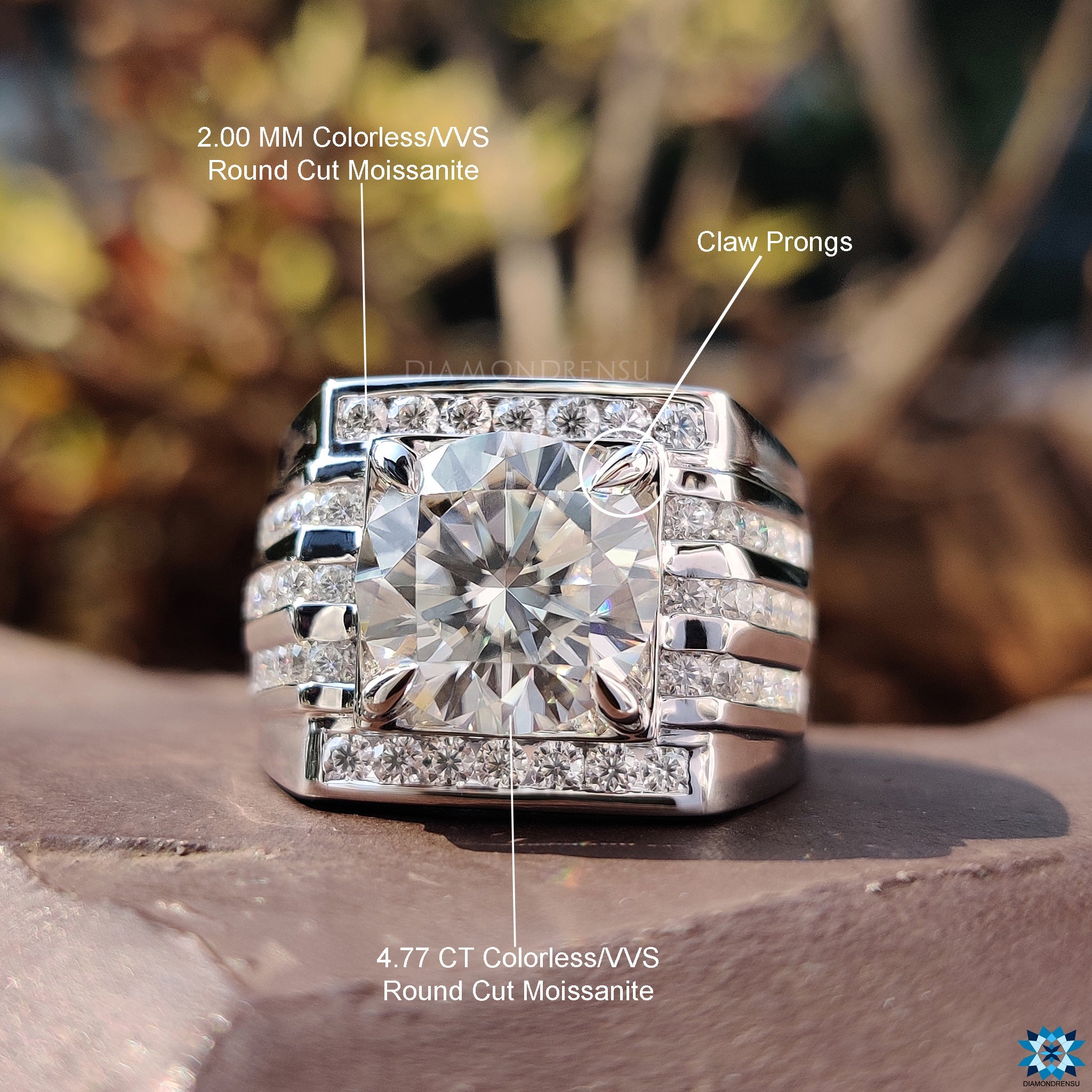 men's moissanite ring