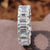 Handmade emerald cut eternity band featuring flawless craftsmanship.