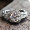 Vintage Engagement Ring with a stunning vintage moissanite ring design.