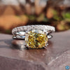 cushion divine moissanite ring