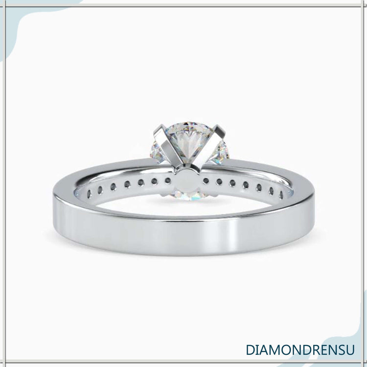 Designer ring handmade in the UK with ethically sourced lab grown diamonds.
