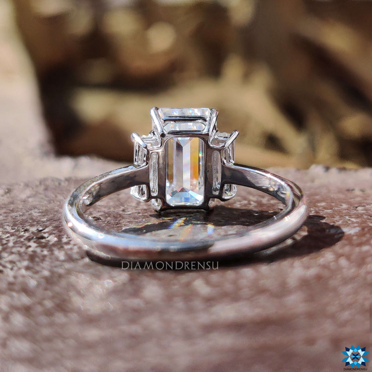 Custom engagement ring with a soft yellow gold finish.
