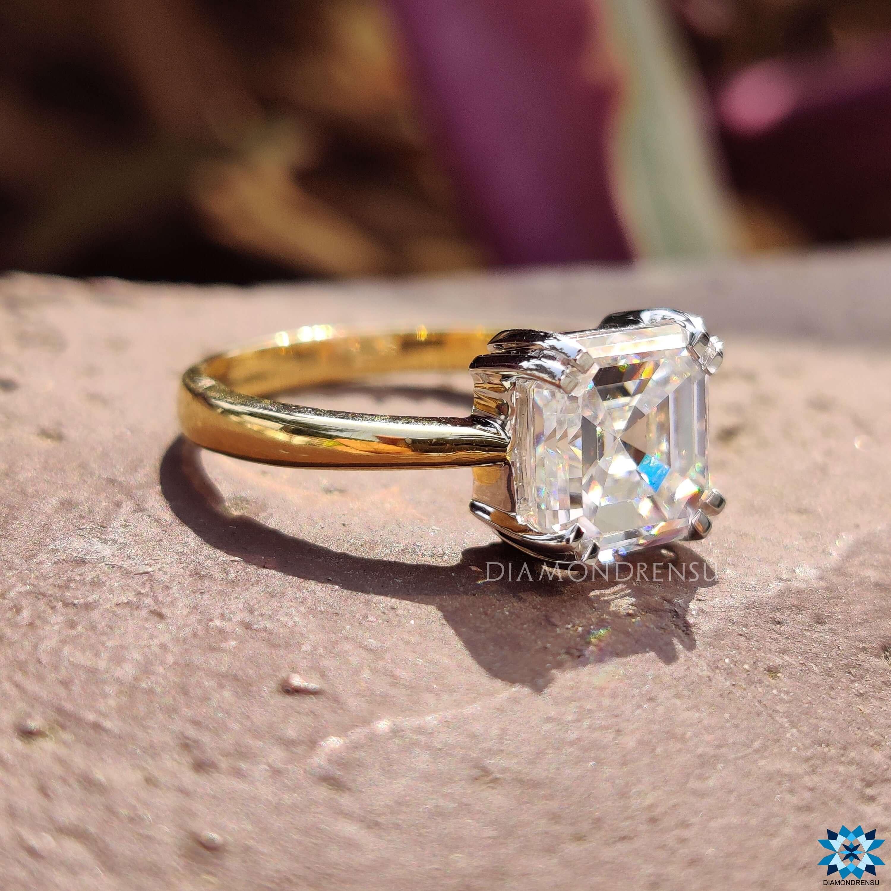 Moissanite for engagement ring custom ring.