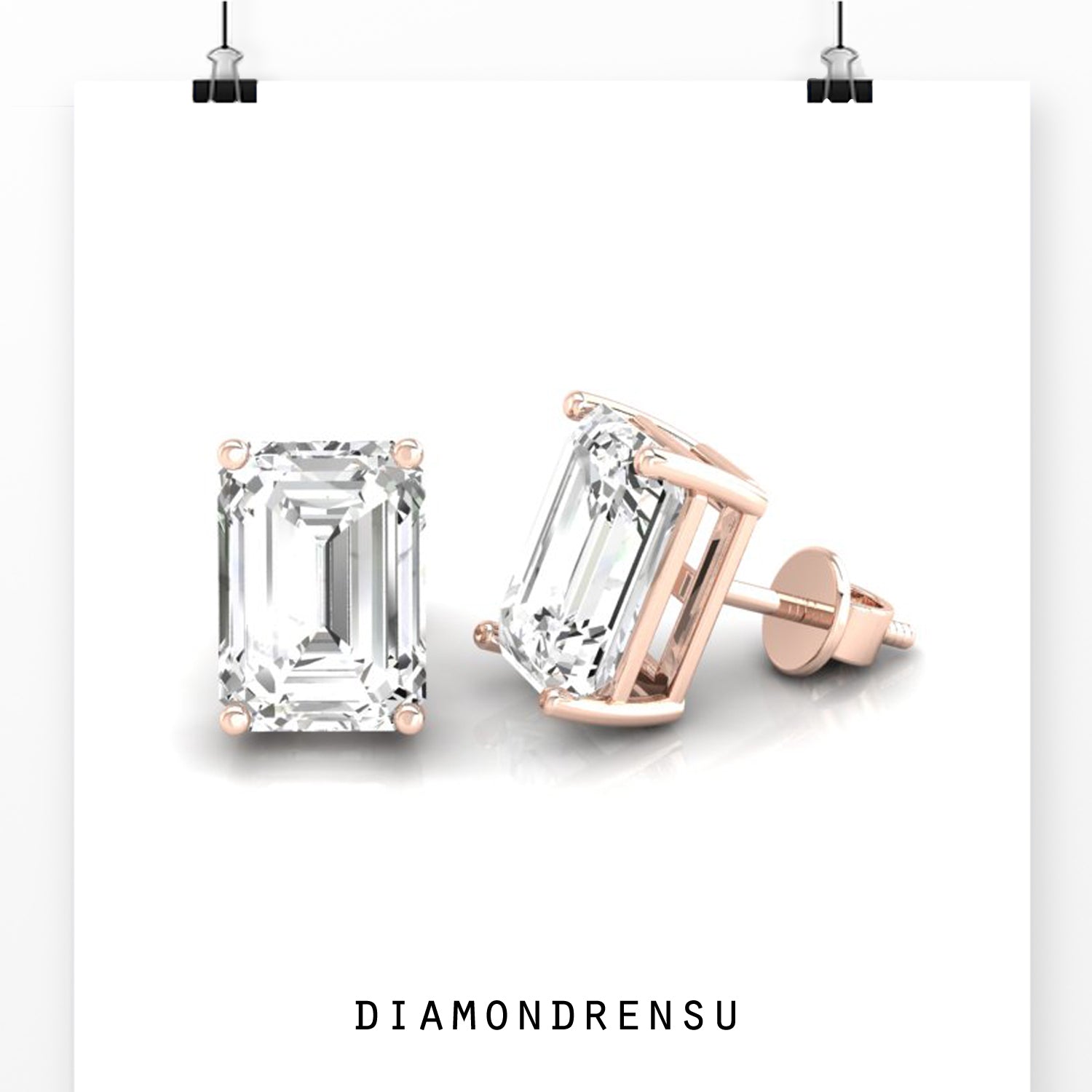 moissanite earrings - diamondrensu