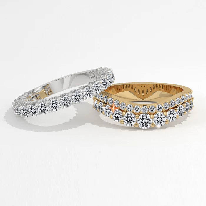 Moissanite Wedding Bands
