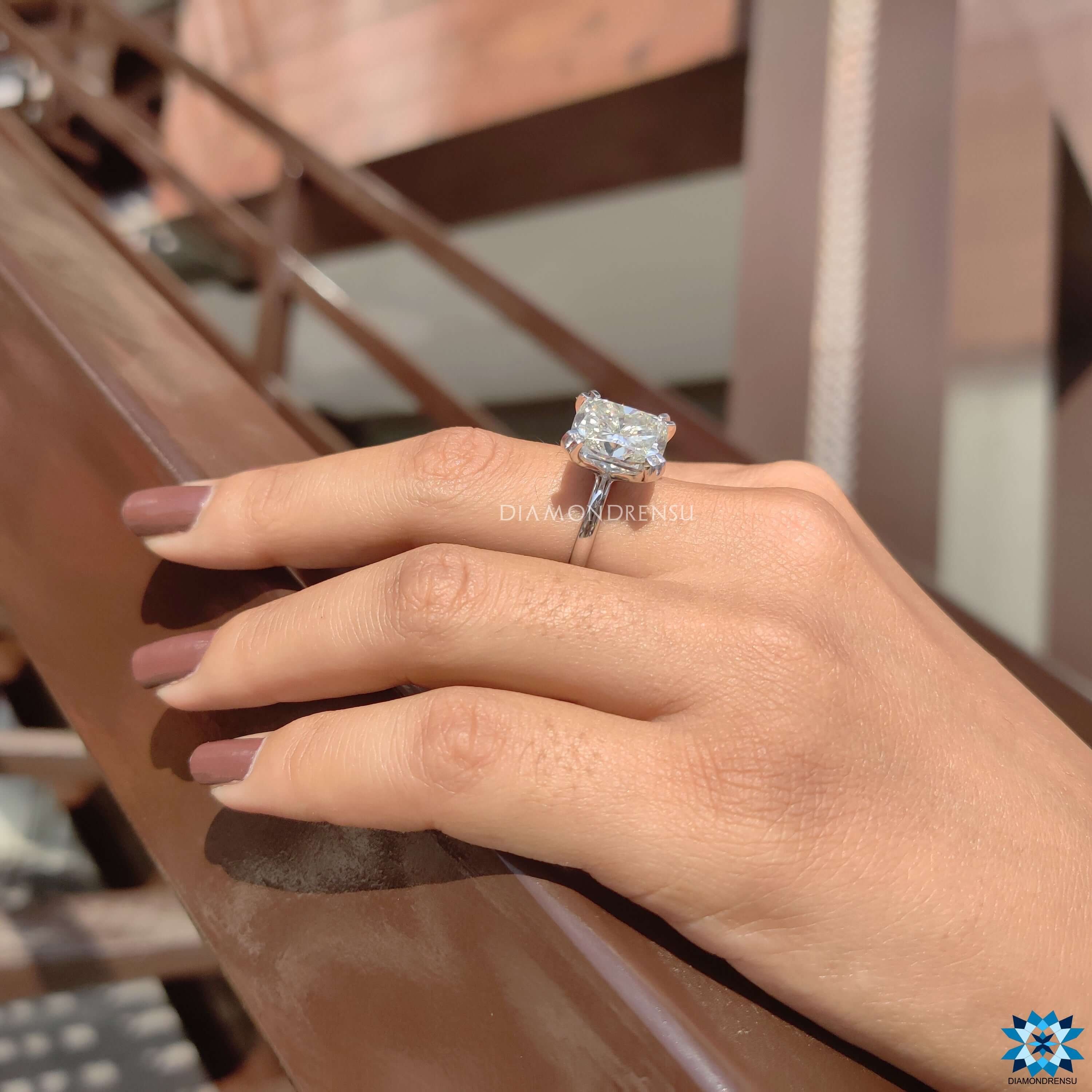 Moissanite Solitaire Ring with timeless beauty.