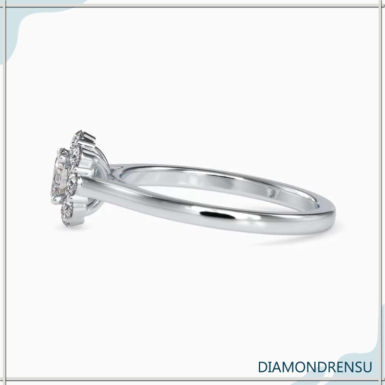 IGI certified oval diamond ring in yellow gold cathedral style.
