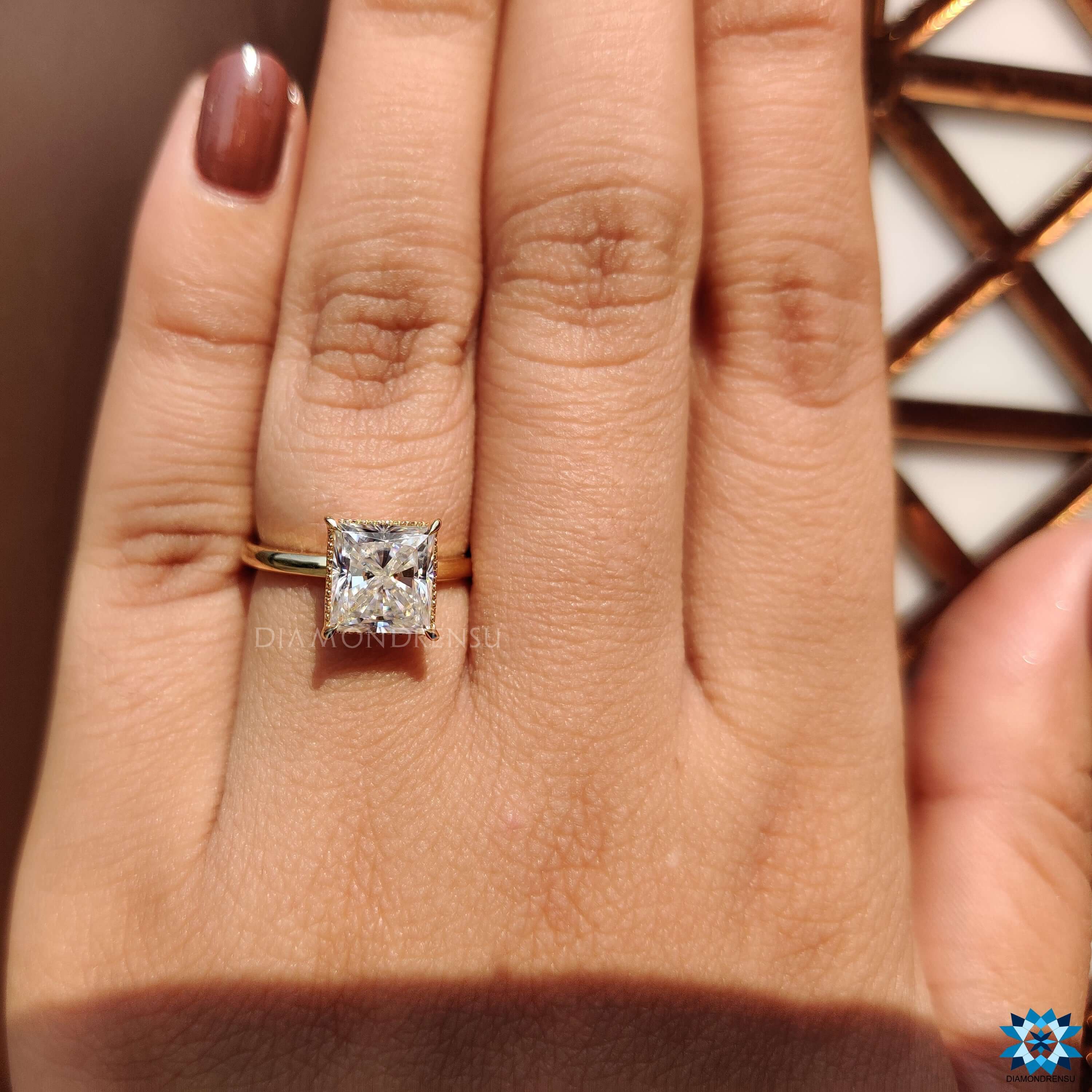 moissanite engagement rings - diamondrensu