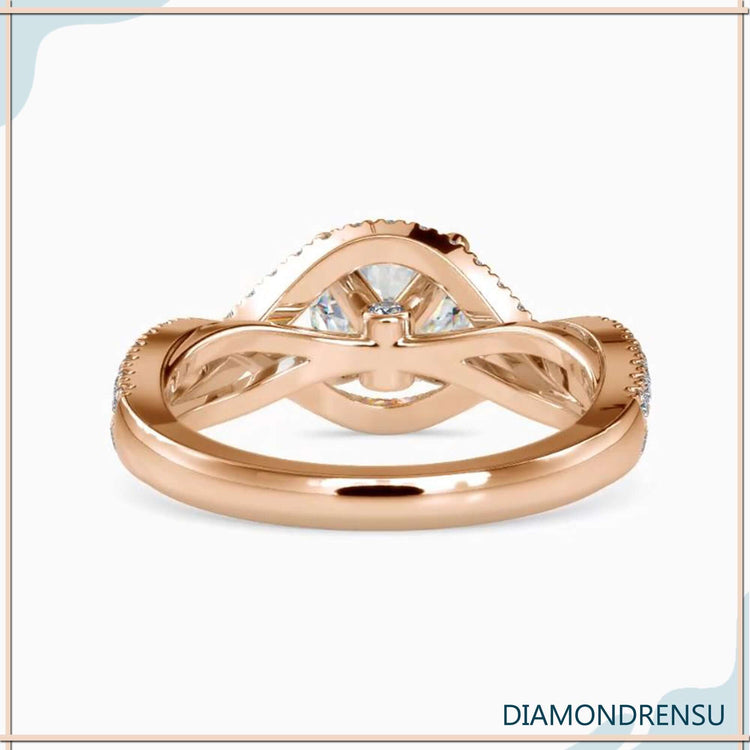 4 prong setting ring holding a round diamond with a secure fit.
