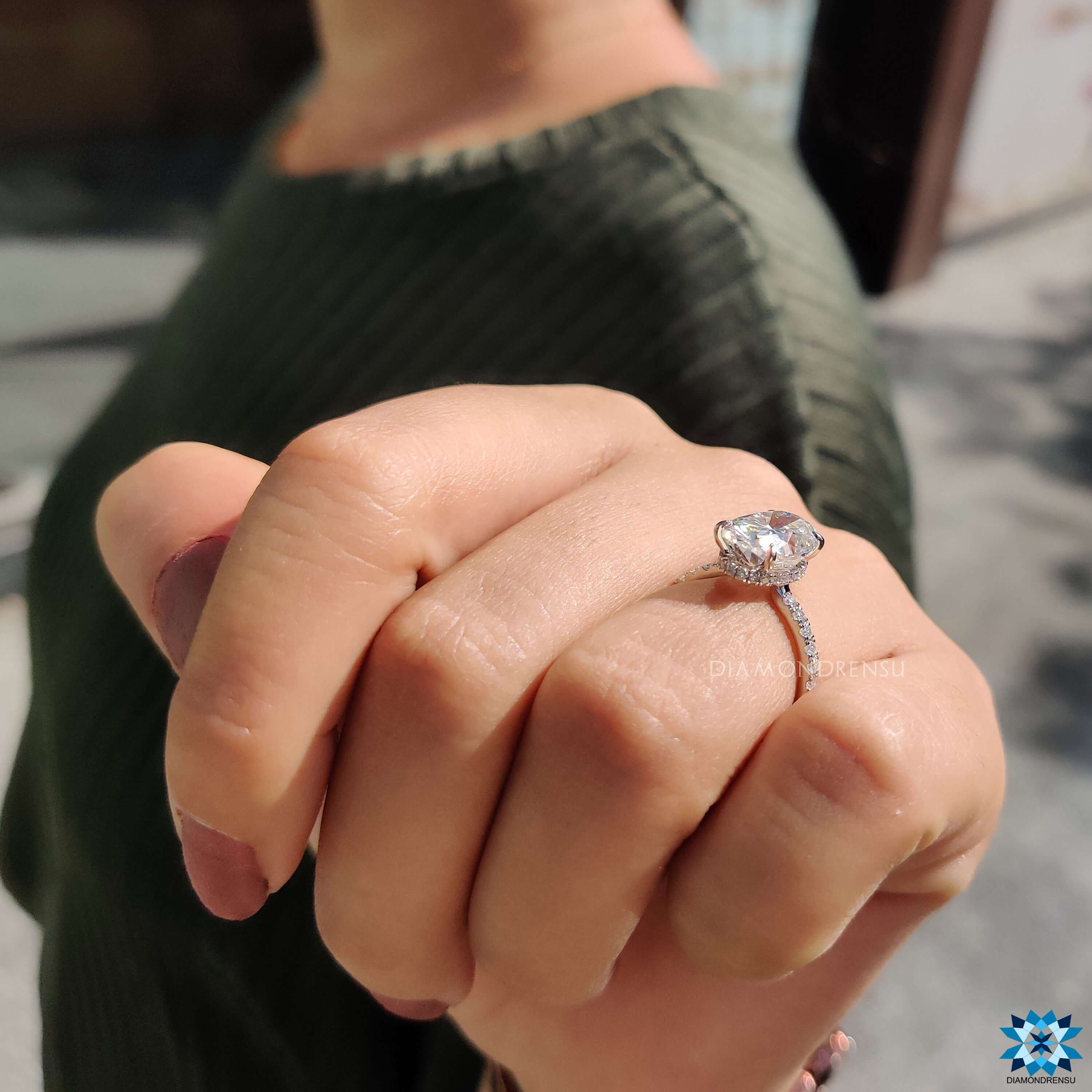 affordable moissanite engagement ring