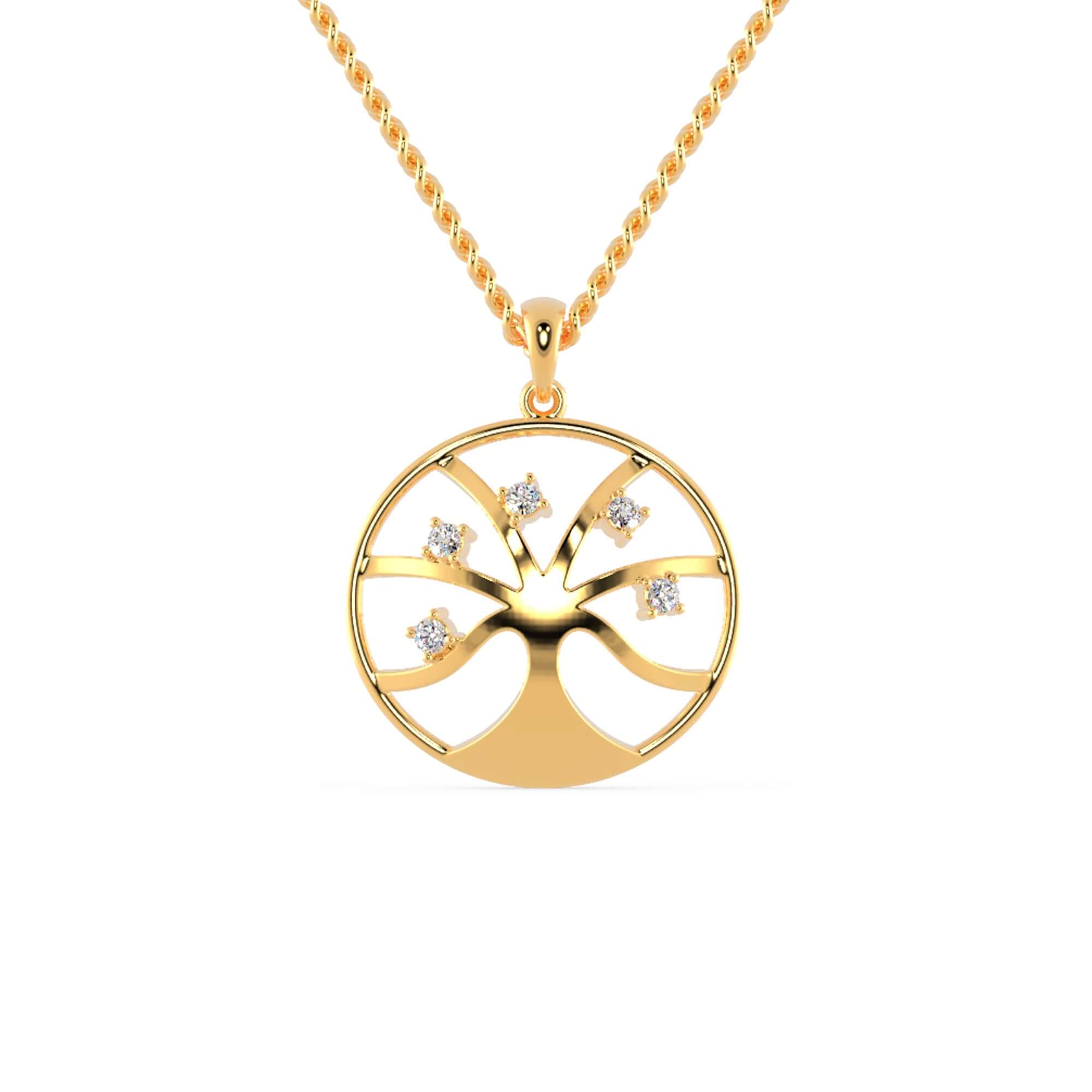 yellow gold pendant - diamondrensu