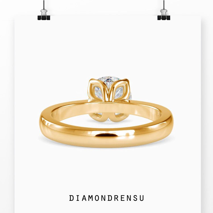 Custom engagement ring with handmade prong setting.

