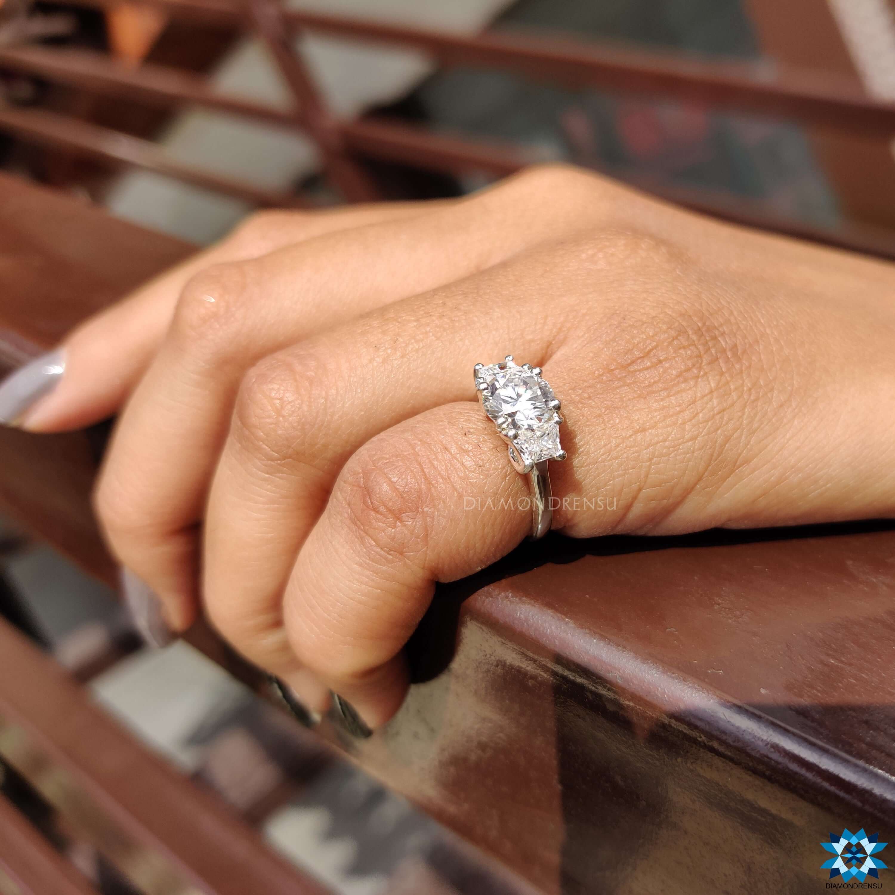 Moissanite Ring with exceptional sparkle.