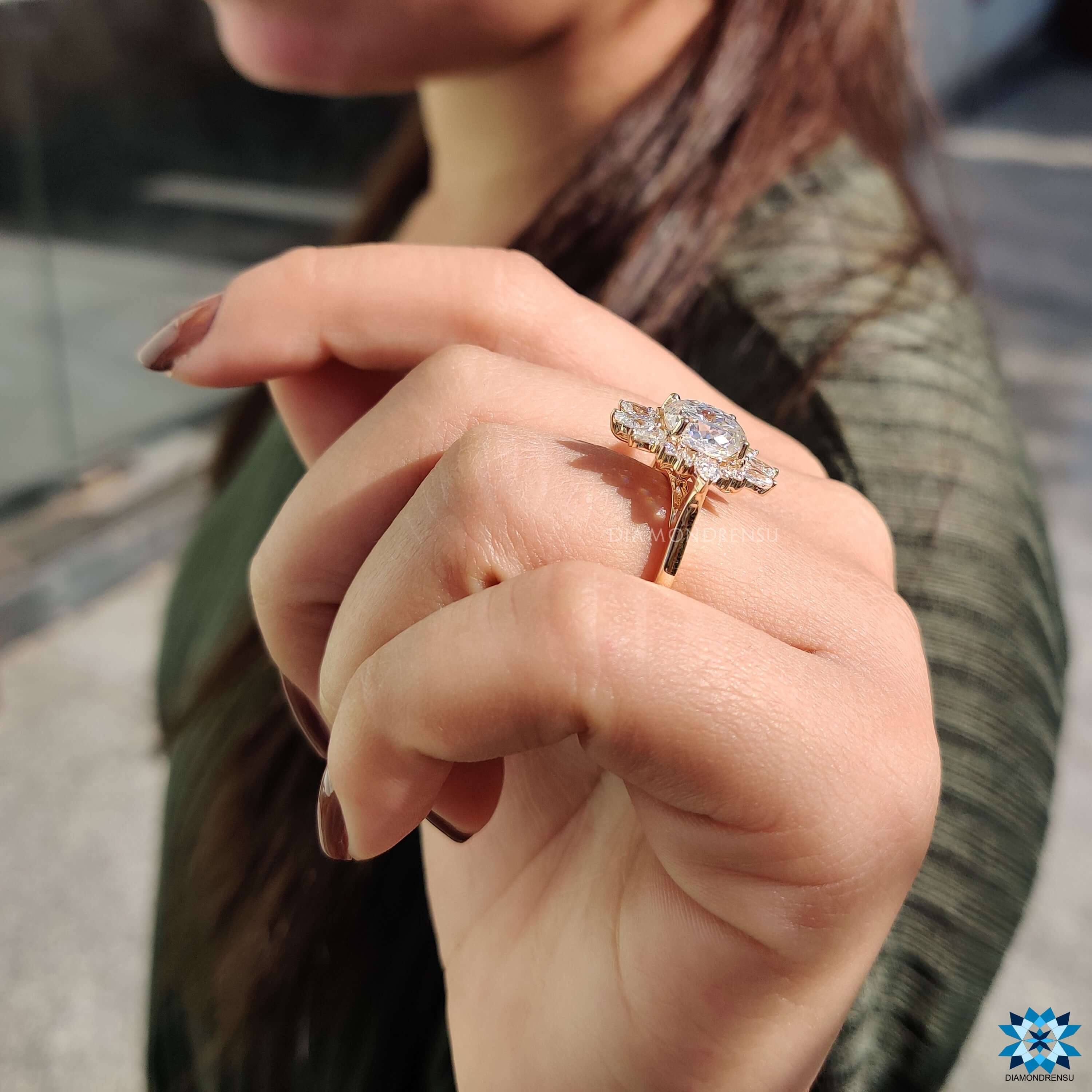 unique moissanite engagement rings - diamondrensu