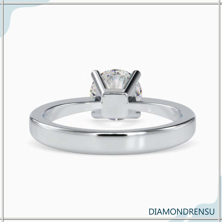 Customise engagement ring with basket setting and 4 prongs.
