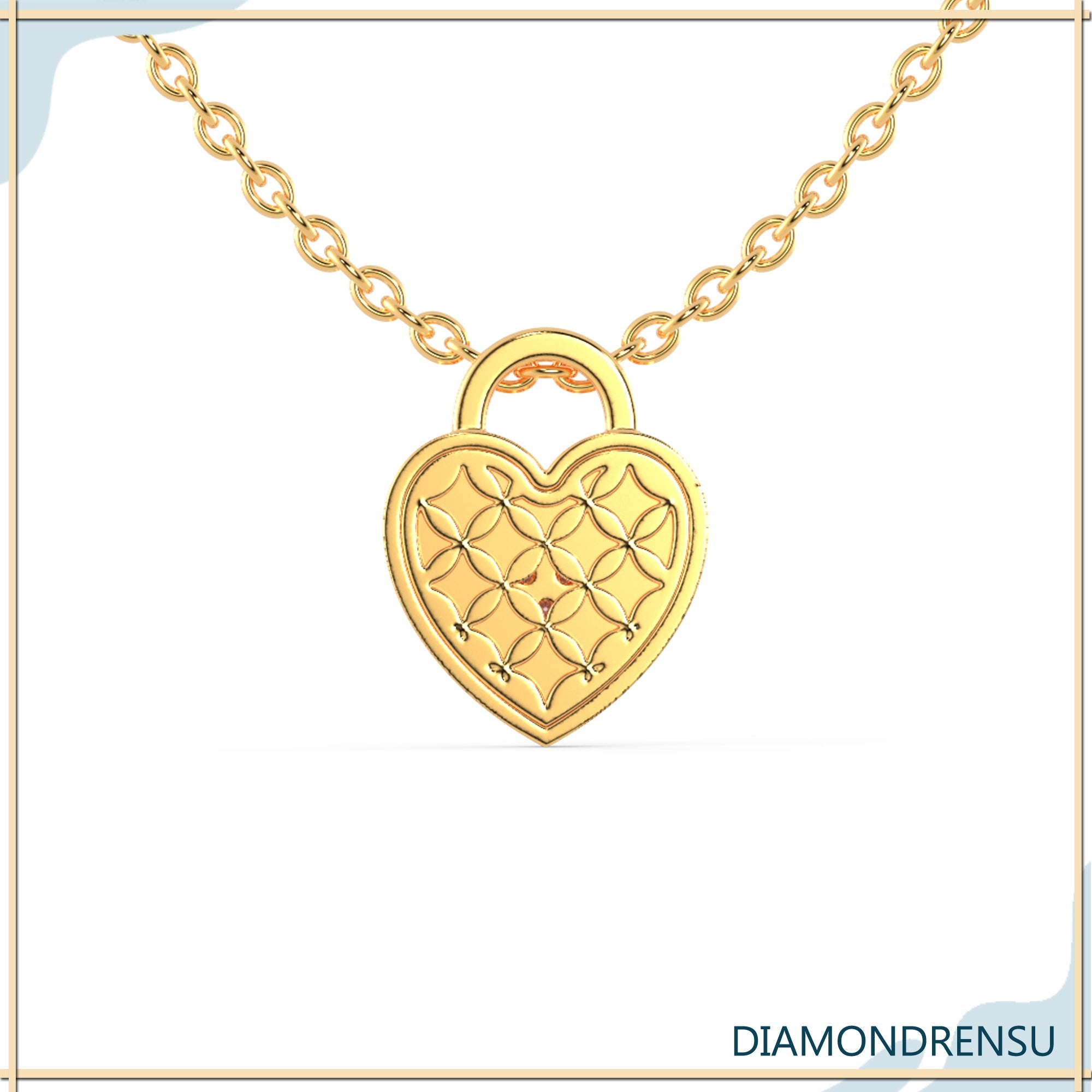 yellow gold pendant - diamondrensu